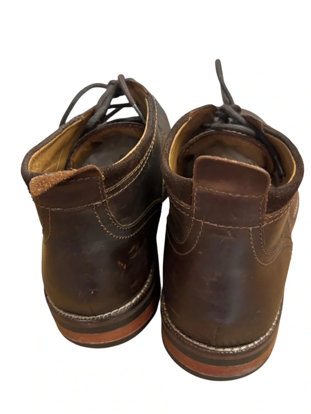 Cole Haan Ogden Stitch Chukka Boots Leather Brown Men Size US 9.5 M